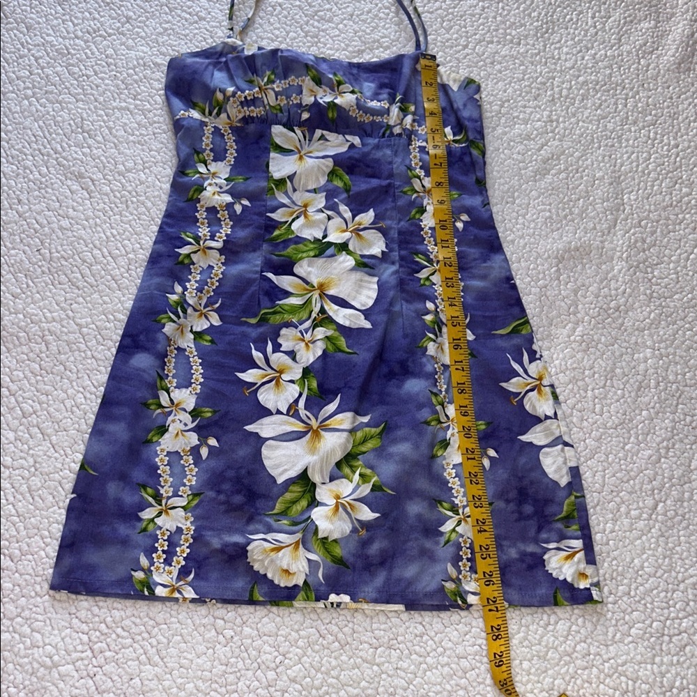 Elegant Floral Purple Mini Dress - Picture 6 of 9